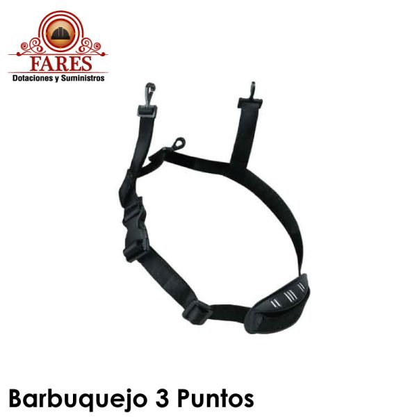complemento de casco de seguridad Barbuquejo-3-Puntos Dotaciones Fares Barbuquejo de 3 Puntos