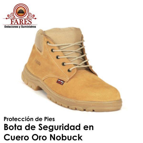 Bota de Seguridad en Cuero Oro Nobuck