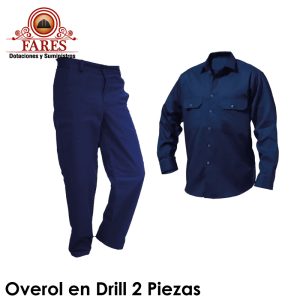 Overol-en-Drill-2-Piezas-Dotacion-Fares Overol en Drill 2 Piezas