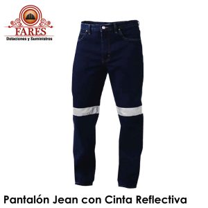 Pantalón-Jean-con-Cinta-Reflectiva-Dotaciones-Fares Pantalón Jean con Cinta Reflectiva